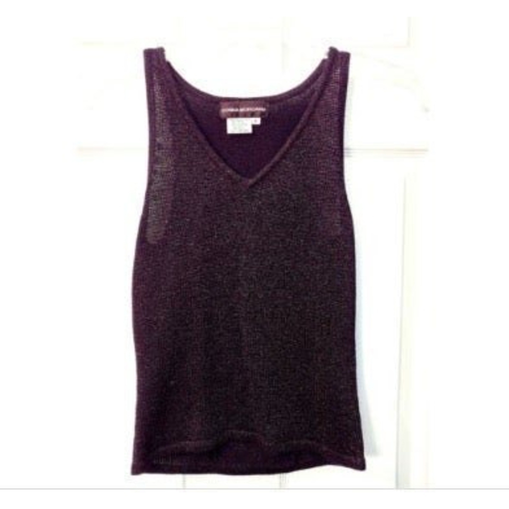 Donna Morgan Women"s Top Size 8 Black Sparkle